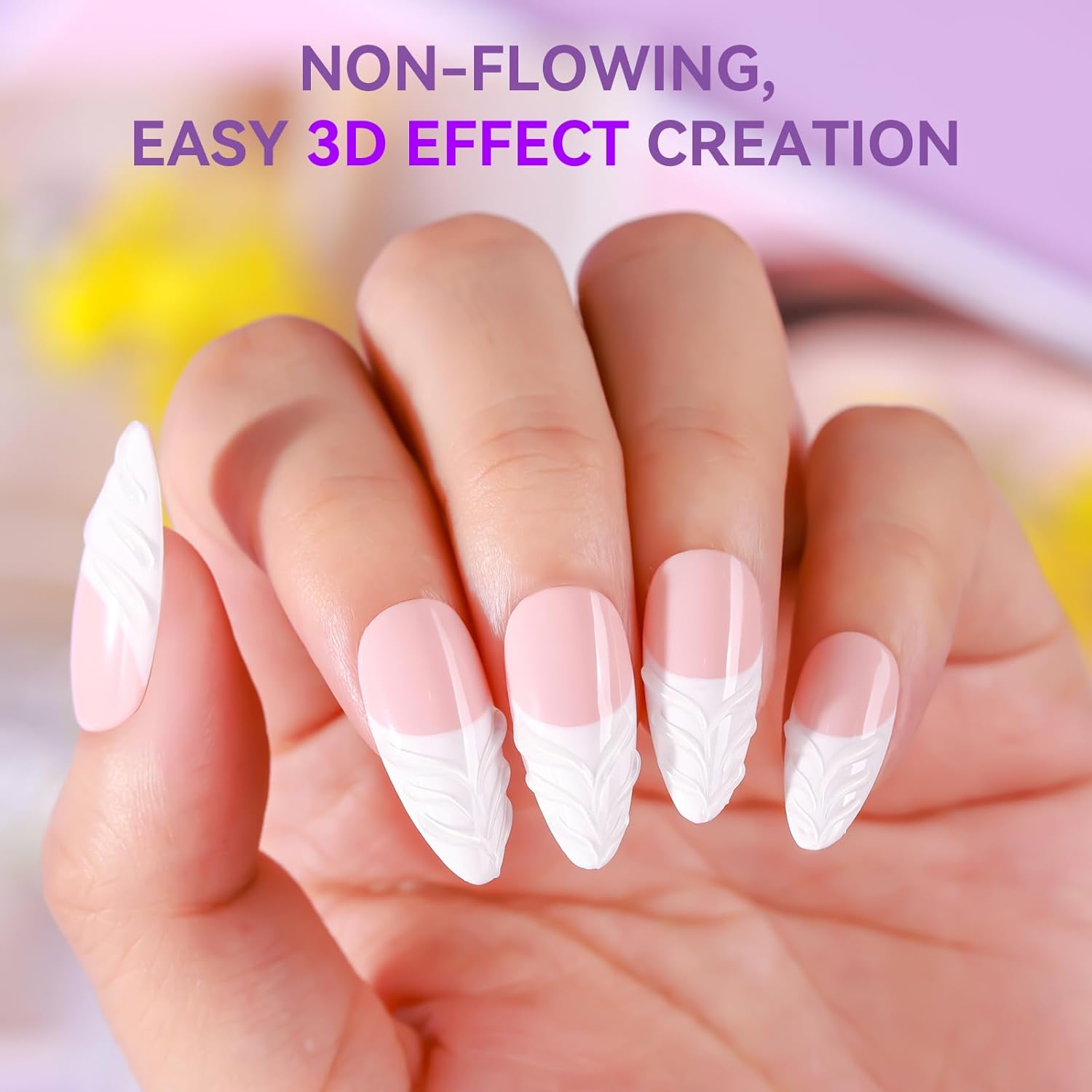 Makartt 8ML No Wipe Clear 3D UV Builder Gel for Nail Art and Chrome Powder Application - Image 5