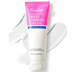 Hibiscus and Honey B Flat Belly Firming Cream, Moisturizing, Firming for Stomach, Thighs and Butt, Body Lotion for Women and Men, 120 ML
