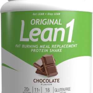 Lean1 meal replacement protein powder, chocolate flavor, 15 serving tub