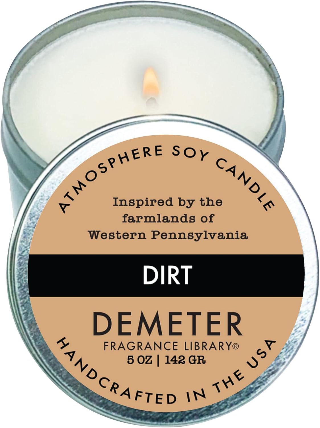 Demeter Dirt Soy Candle, Scented Candles with Unique Fragrance, Perfect for Aromatherapy and Home Decor, Cute Candles for Travel and More