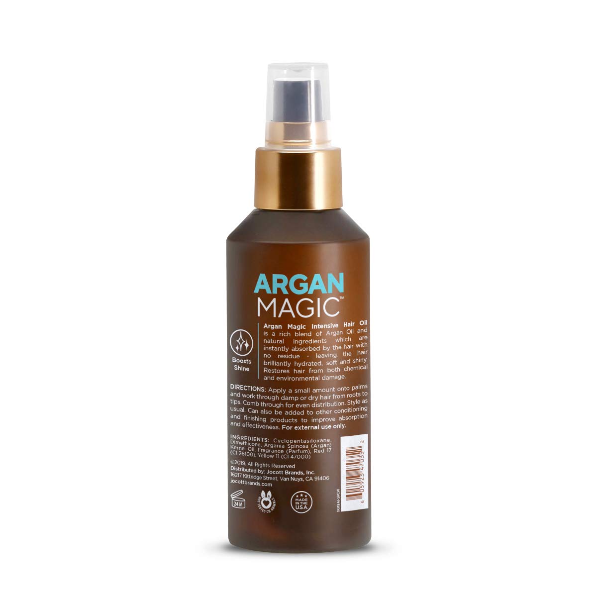 Argan Magic Intensive Hair Oil - Restores Manageability and Elasticity | Adds Shine and Gloss | Controls Frizz | Made in USA, Paraben Free, Cruelty Free (4 oz) - Image 2