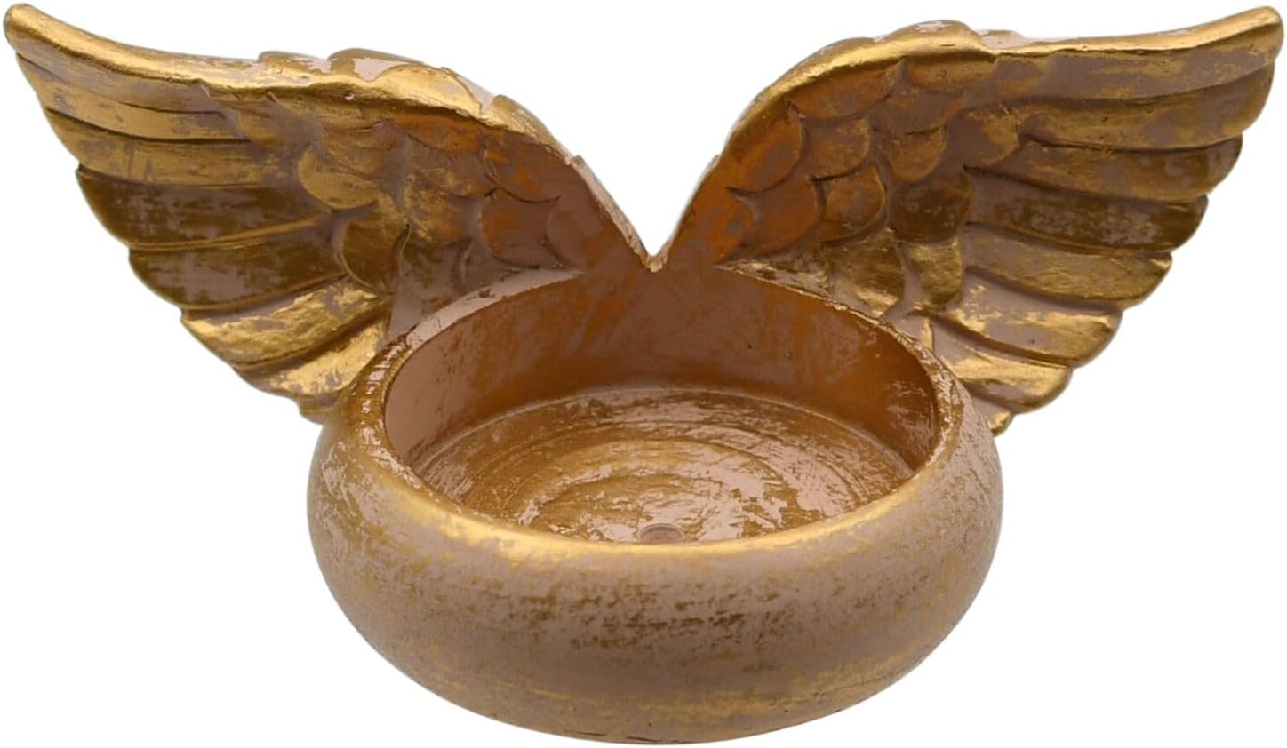 Angel Wings Candle Holder, Angel Wings Tea Candle Holder, Jar Candle Holder, Tabletop Decoration, Wedding Decoration Candle Holder, Vintage Resin, Aromatherapy Banquet Tabletop (Pink)