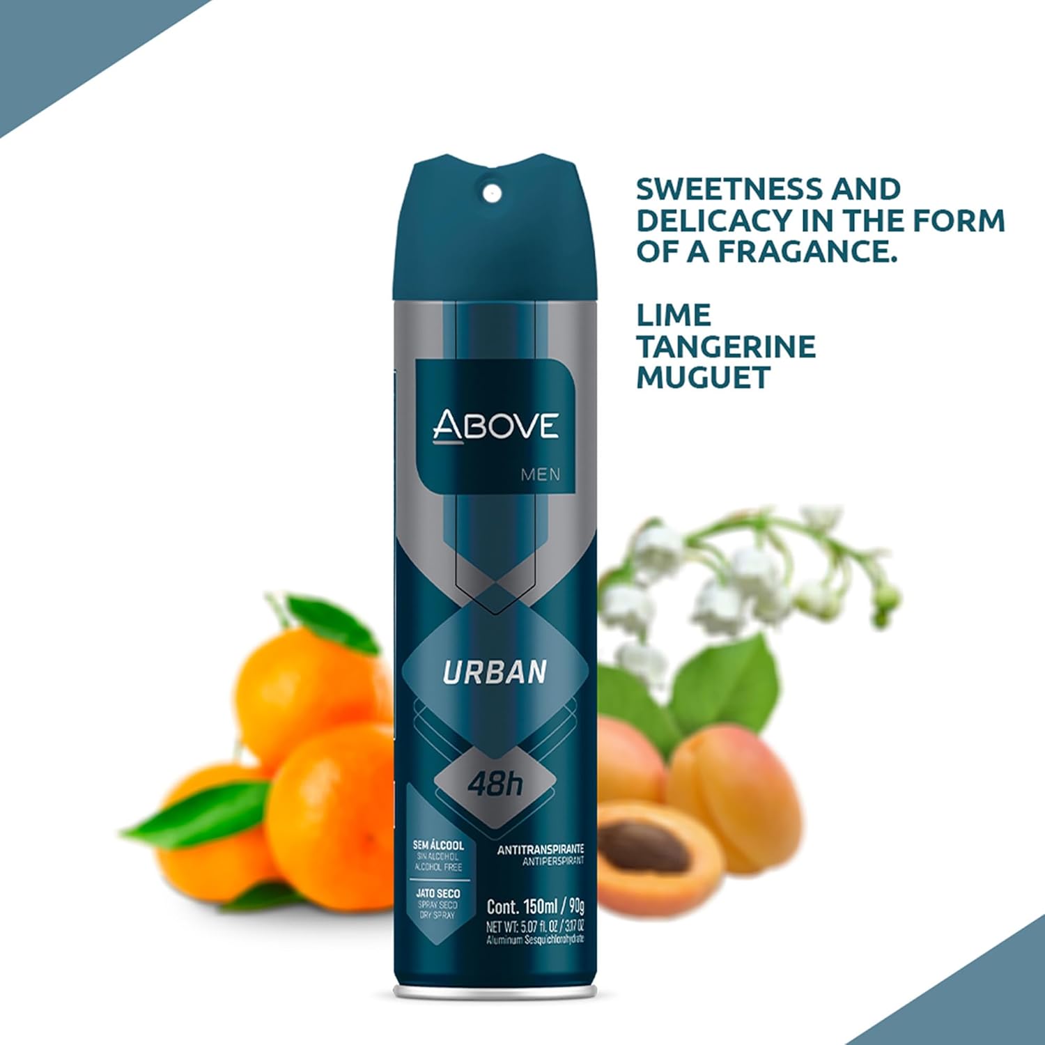 ABOVE 48 Hours Antiperspirant Deodorant, Urban, 3.17 oz - Dry Spray Deodorant for Men - Citrus Scent - Antiperspirant Spray - No Stain - Cruelty-Free - Image 4