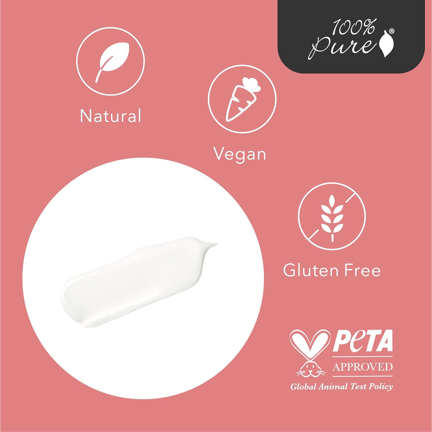 100% PURE Rose Water Hydrating Milk Face Moisturizer Natural Care Hyaluronic Acid, Squalene Replenish Suppleness Dry Dehydrated Skin - Vegan - 1.7oz - Image 5
