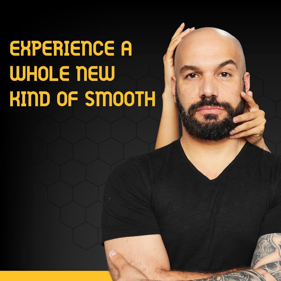 Bee Bald SCRUB Exfoliating Pre-Shave for Deep Cleans & Removing Pore Clogging Dirt, Oil & Dry Flaky Skin. Prepares You For a ‘Super Close Shave’, 3 Fl Oz - Image 8