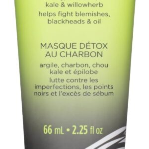 Pacifica Kale Charcoal Ultimate Detox Face Mask, Deep Pore Cleansing Clay Mask for Acne, Blackhead Removal, Blemish Control, Vegan, Purifying & Oil Control Vegan Facial Mask, 2.25 Fl Oz