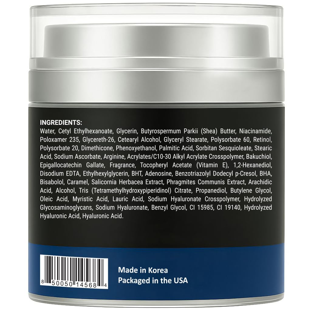DEL SUR Retinol Face Cream 50ml Anti-Aging Night Moisturizer with Hyaluronic Acid Bakuchiol Niacinamide - Image 8