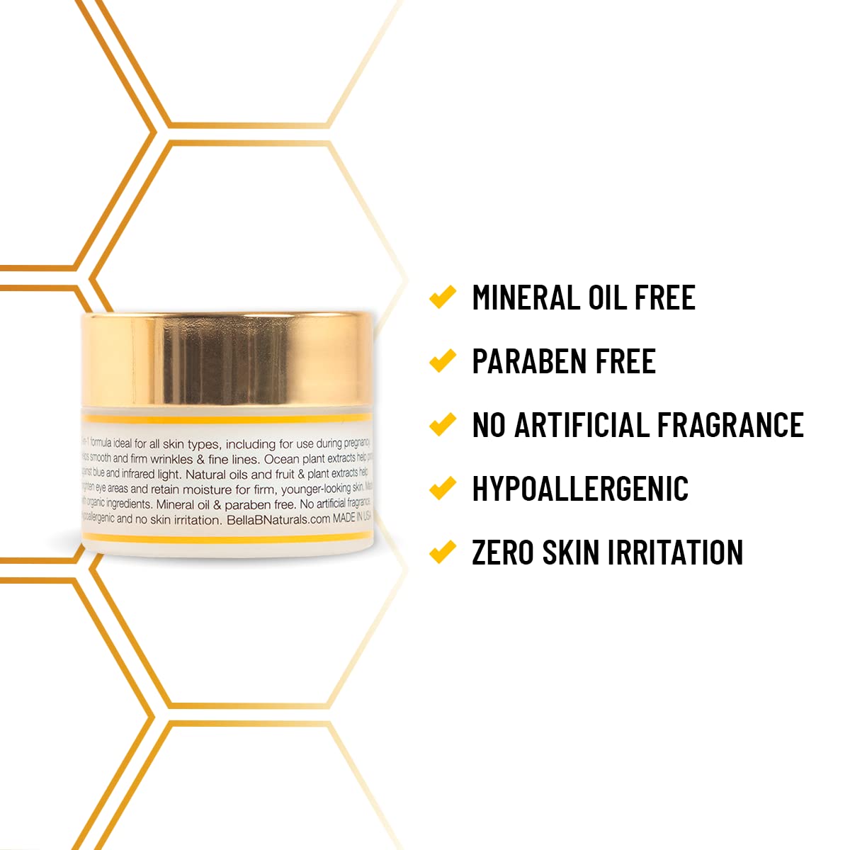 Bella B Eye Cream 1.7 oz Jar - Facial Glow - Pregnancy Skin Care - Pregnancy Skincare - Natural Eye Cream - Anti Aging Eye Cream - Organic Eye Cream - Prenatal Skin Care - Healthy Beauty - Image 3