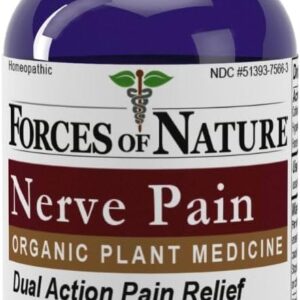 Forces of Nature Nerve Pain Management, Organic Topical Relief for Neuropathy & Nerve Discomfort, Homeopathic Medicine Supports Relief from Shooting Pains for Back, Hands, Legs & Feet, 1 fl oz