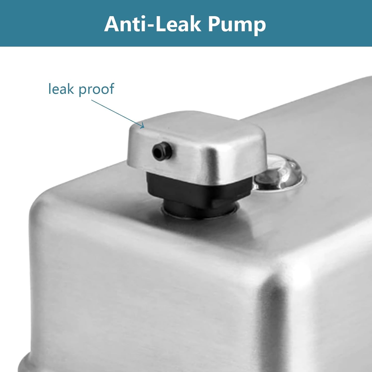 Commercial Soap Dispenser Wall Mount, 304 Stainless Steel Brushed Hand Soap Dispenser, with Corrosion Proof Lining and Anti-Leak Pump for Bathroom, 37oz/1100ml - Image 4