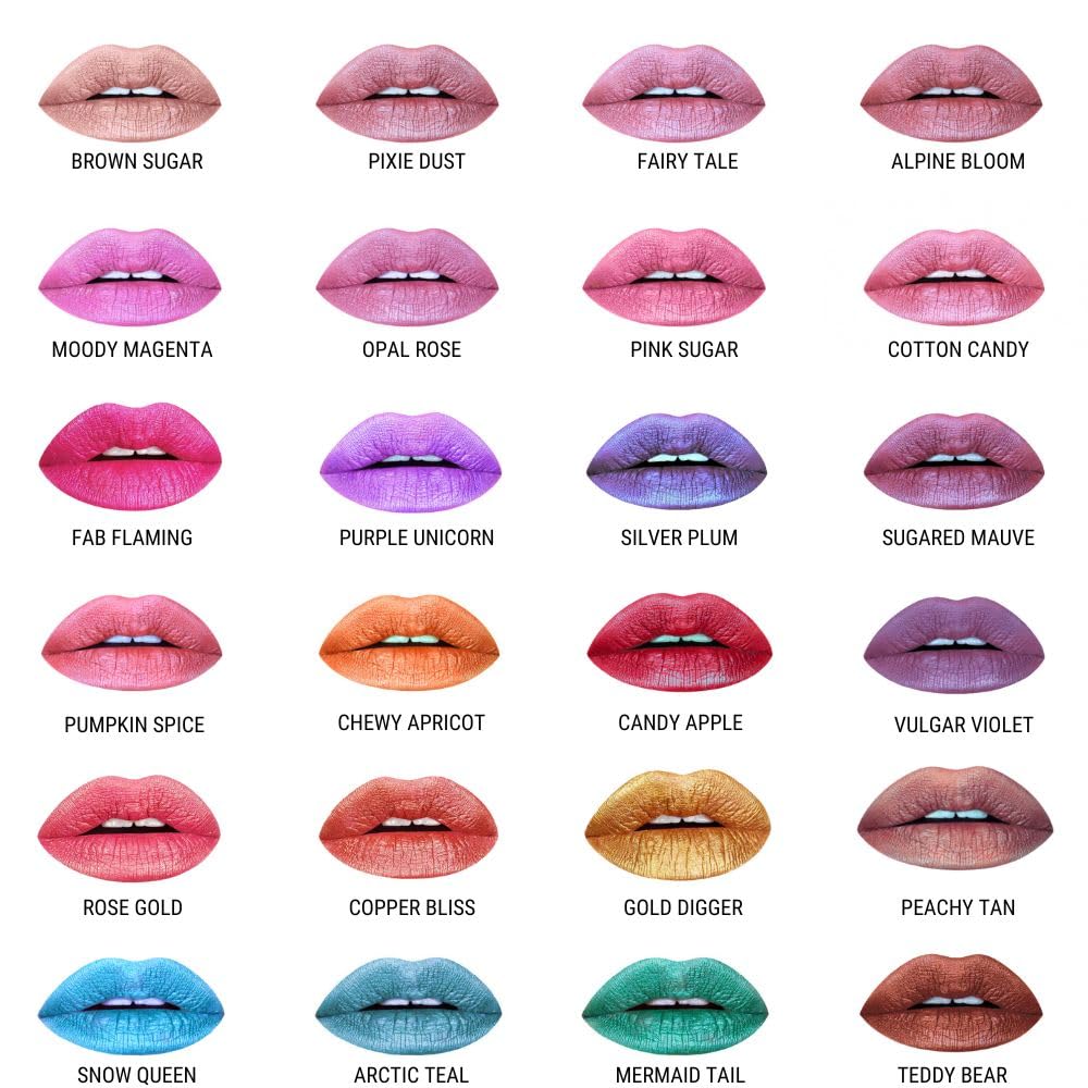 Aromi Metallic Liquid Lipstick | Long-lasting, Smear, Smudge, + Transfer Proof, Waterproof, Light, Baby Pink Lip Color with Shimmery Finish, Paraben + Phthalate Free (Pink Sugar) - Image 4