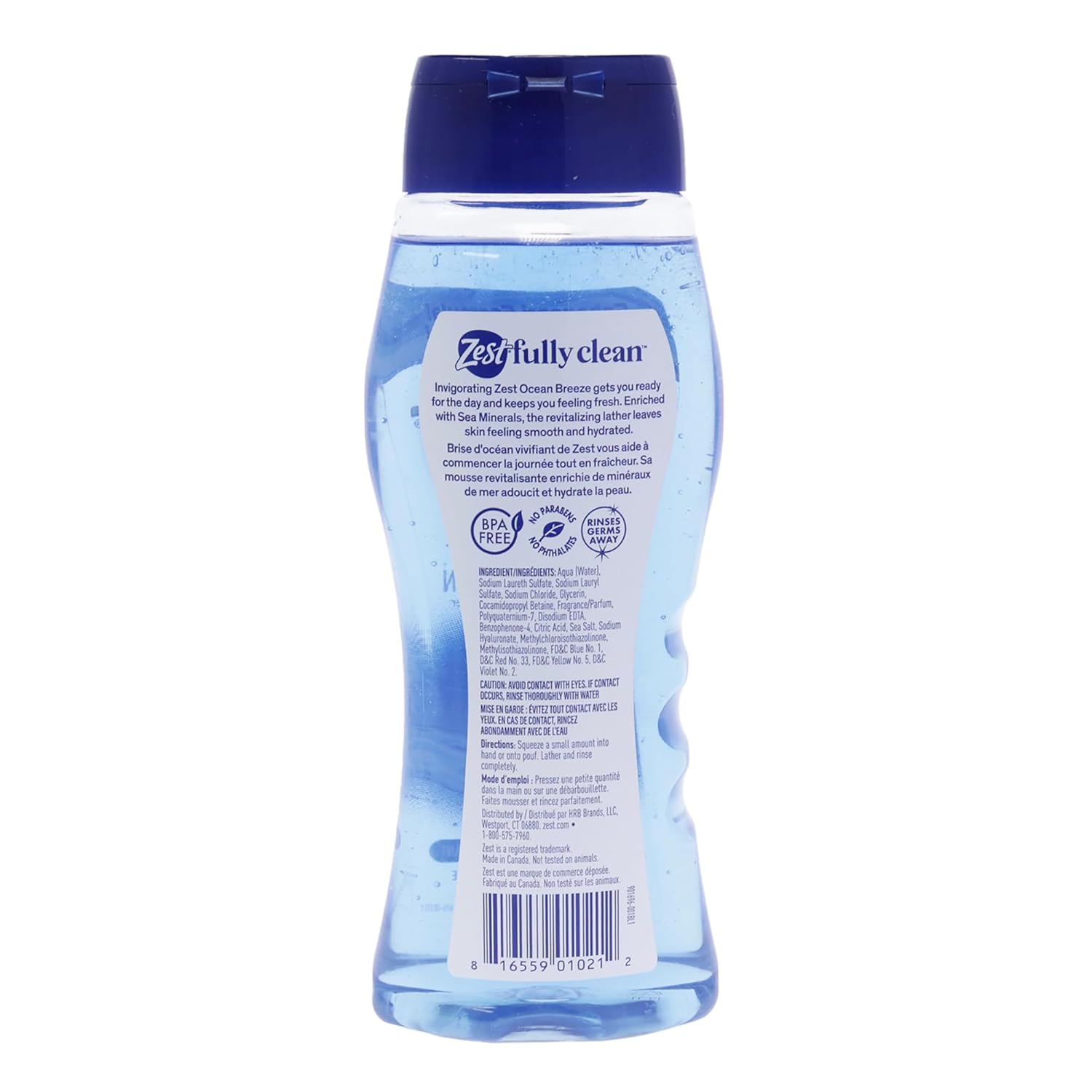 Zest Body Wash - Enriched with Sea Minerals - Invigorating Scent - Hydrating Body Soap - Suitable for All Skin Types - Ocean Breeze - 18 oz - Image 2