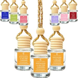 Car Air Freshener Hanging | Pistachio Salted Caramel Car Air Fresheners | Long-Lasting Fragrance Oil Diffuser | Cute Scent Diffuser | Pack of 3 | Made in USA