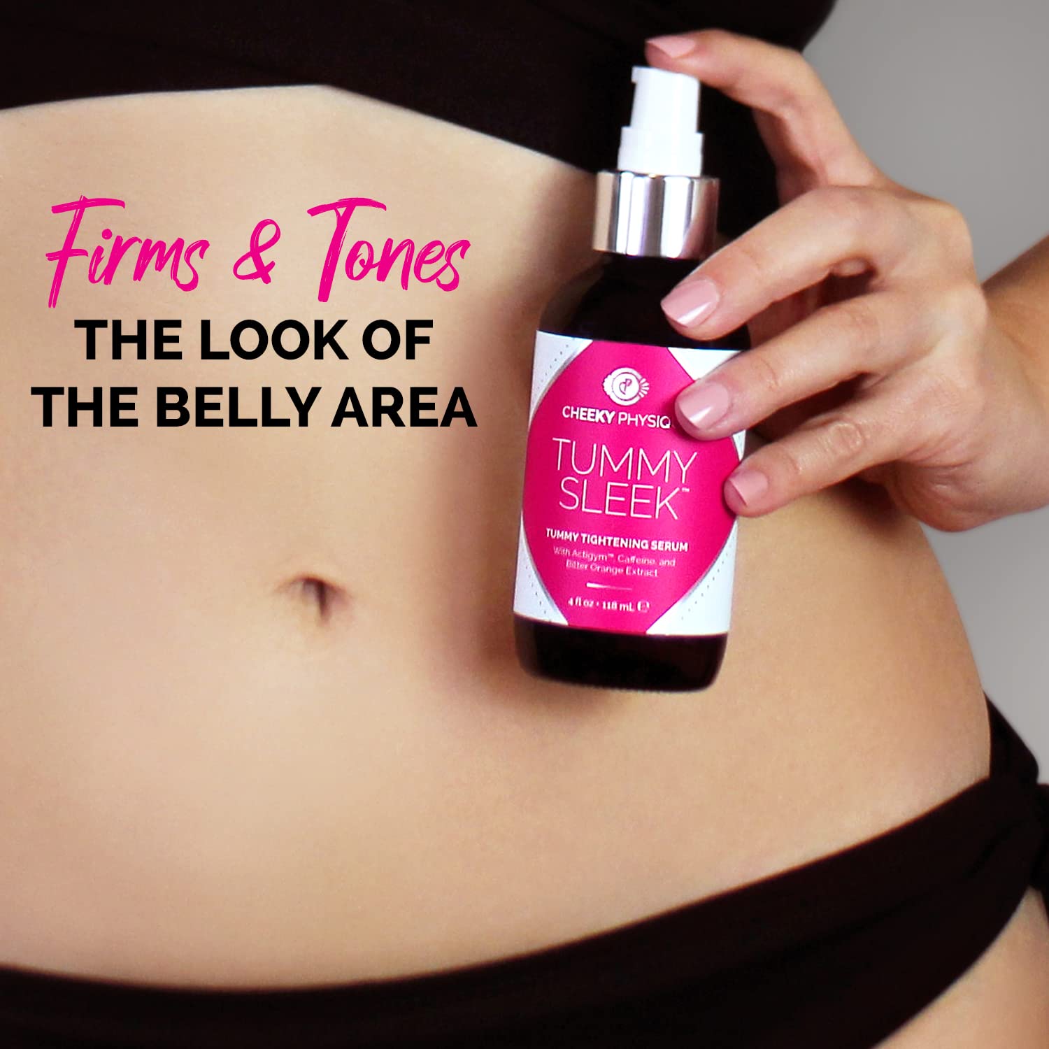 Tummy Sleek Stomach Firming Cream - Skin Tightening Serum for Belly - Helps to Improve the Appearance of Loose Skin and Cellulite on the Abdomen & Waist - Toning Body Lotion with Caffeine - Image 2