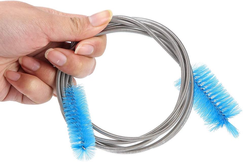 Aquarium Filter Brush Set Flexible Double Ended Bristles Hose Cleaner with Stainless Steel Long Tube Cleaning Brush and 10 Pcs Different Sizes Bristles Brushes for Fish Tank for Home Kitchen - Image 3