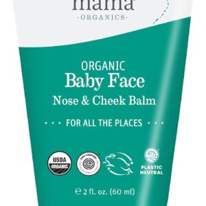 Earth Mama Organic Baby Face Nose & Cheek Balm | Moisturizer with Calendula Oil for Dry Skin Care, Natural Petroleum Jelly Alternative (2-Fluid Ounce)