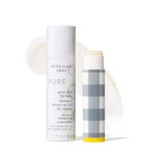 Beekman 1802 Goat Milk Lip Balm - Nourishes, Hydrates & Softens Lips - Prevents & Treats Dry & Chapped Lips - Cruelty-Free Lip Care