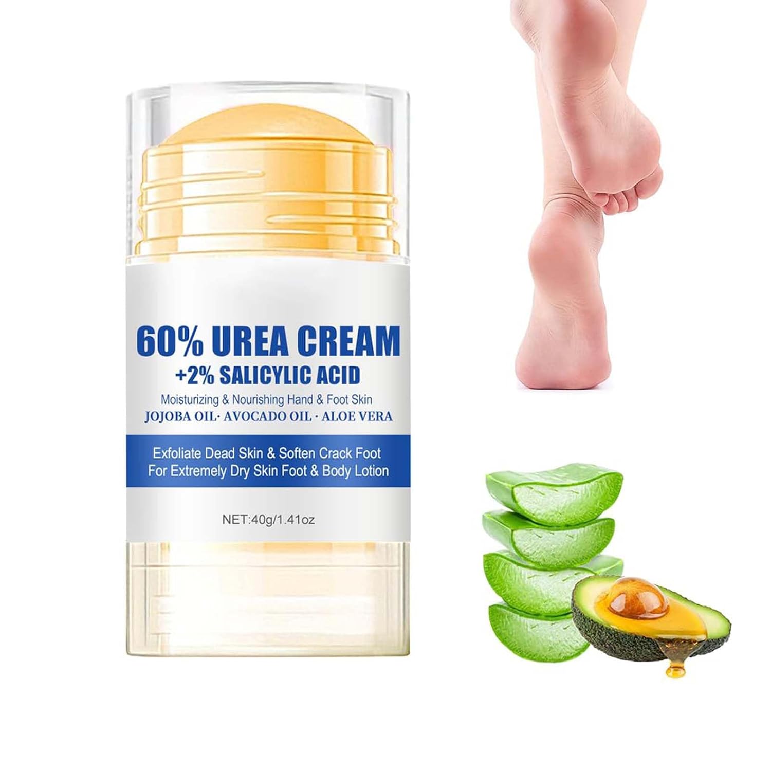 Hydrating and Anti-Cracking Foot Cream, 2025 Moisturising and Relieves Cracking and Dryness Foot Cream, Hand and Foot Repair Cream for Women & Men Callused, Feet, Knee, Elbow, Hand (White-1PC, #01)