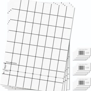 Shelf Edge Barcode Price Ticket Labels 64-up [25 Sheets - 1600 Pack] 37x26mm Custom Printable A4 Card Micro Perforated Non-Adhesive Merchandise Tag with Free Downloadable Design Template