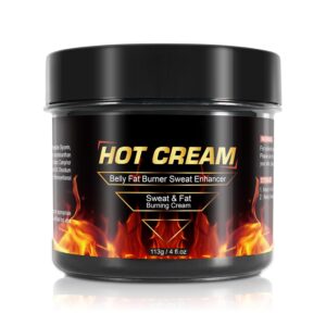 Sweat Cream for Belly Fat Burner for Women – Hot Sweat Cream Workout Enhancer with Natural Ingredients – Cellulite & Fat Burning Cream for Thighs, Arms -Workout for Women & Men