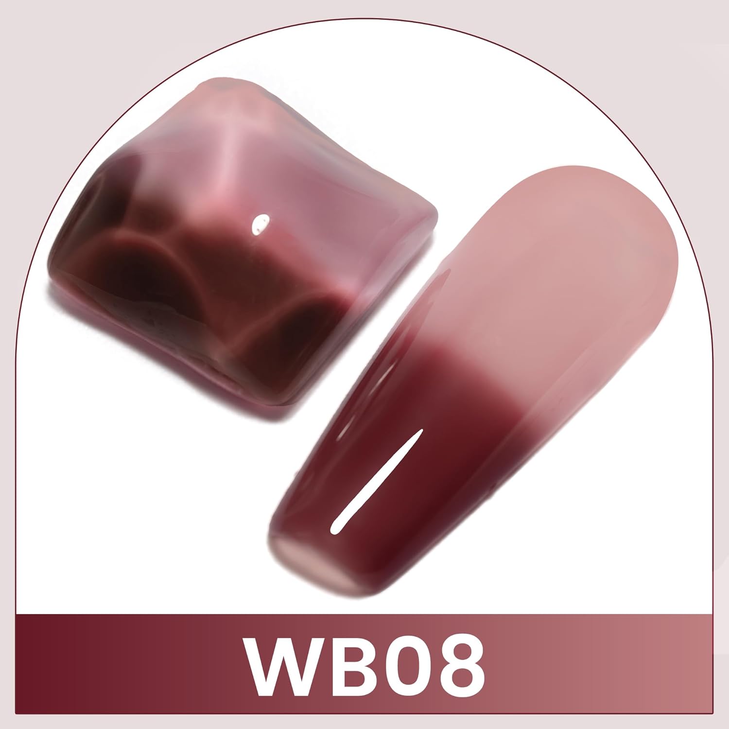 YTD Likomey Color Changing Gel Nail Polish,15ml Translucent Nude Pink Burgundy Red Mood Temperature Change Color Ombre Thermal Salon Home Nail Art Manicure UV Gel Varnish,WB08 - Image 9