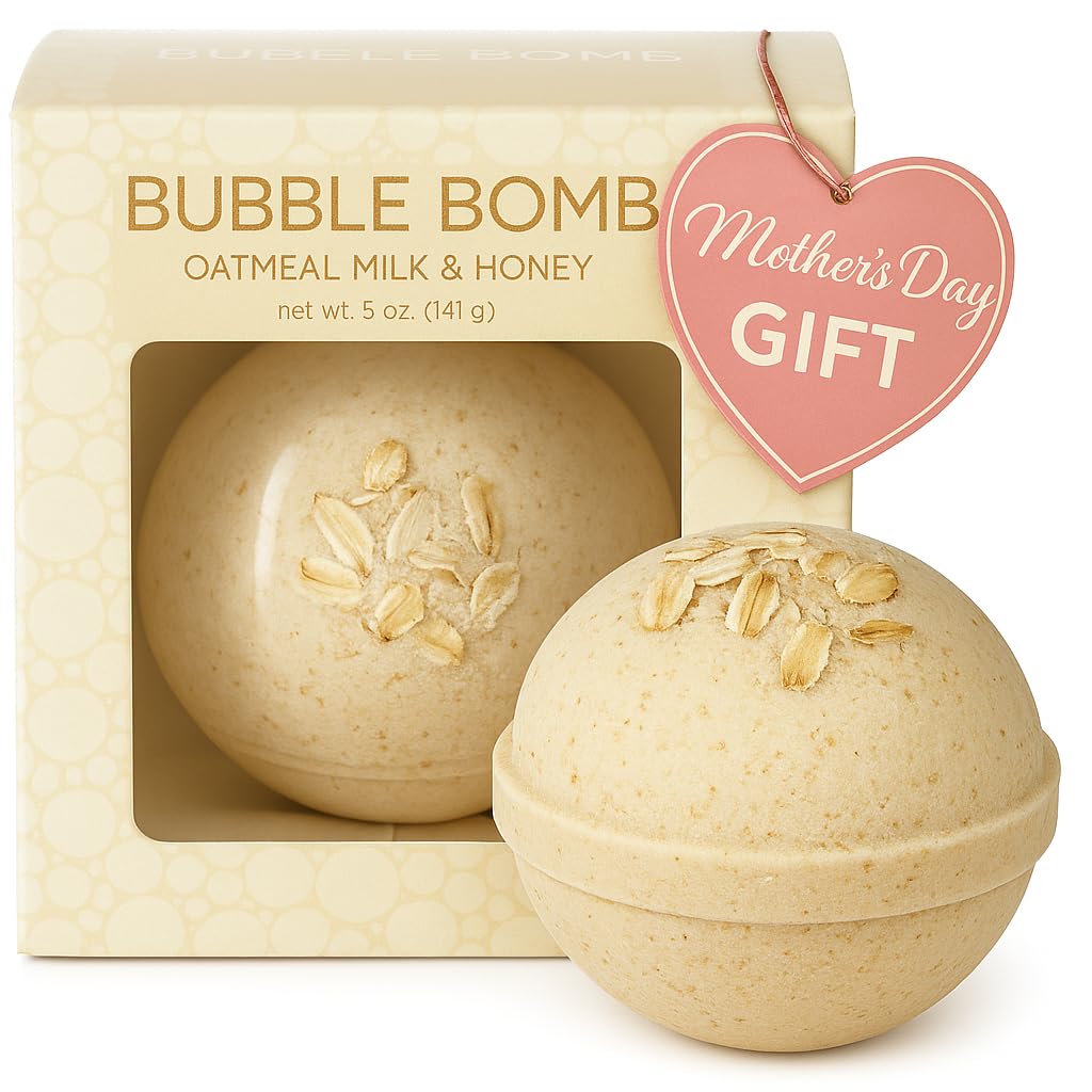 Soothing Oatmeal, Milk & Honey Vanilla Scented Bath Bomb for Women, Girls, Kids - 6 oz - Image 2