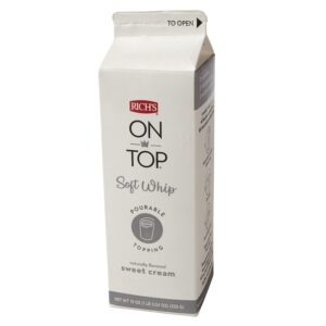 Rich's On Top®, Soft Whip Topping, Naturally Flavored Sweet Cream, Frozen, 12 Pack, 19 Ounce Cartons