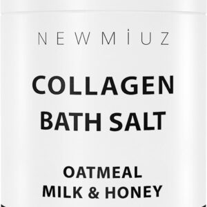 Collagen Bath Salt Soak Moisturize Soften Skin Magnesium Coconut Oatmeal Honey Epsom Salt Luxury Spa Destress Relaxation Gifts for Women and Men
