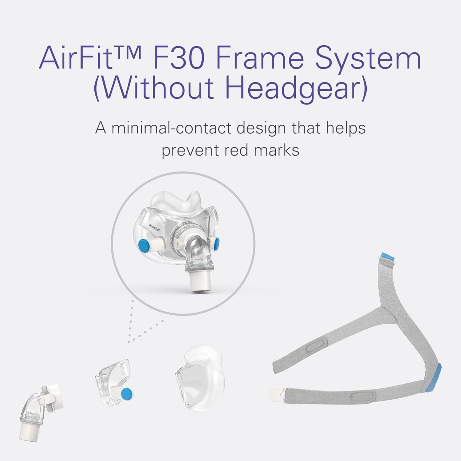 ResMed AirFit F30 Frame System - for Full-Face CPAP Mask Frame System - Replacement CPAP Accessories - Small - Image 3