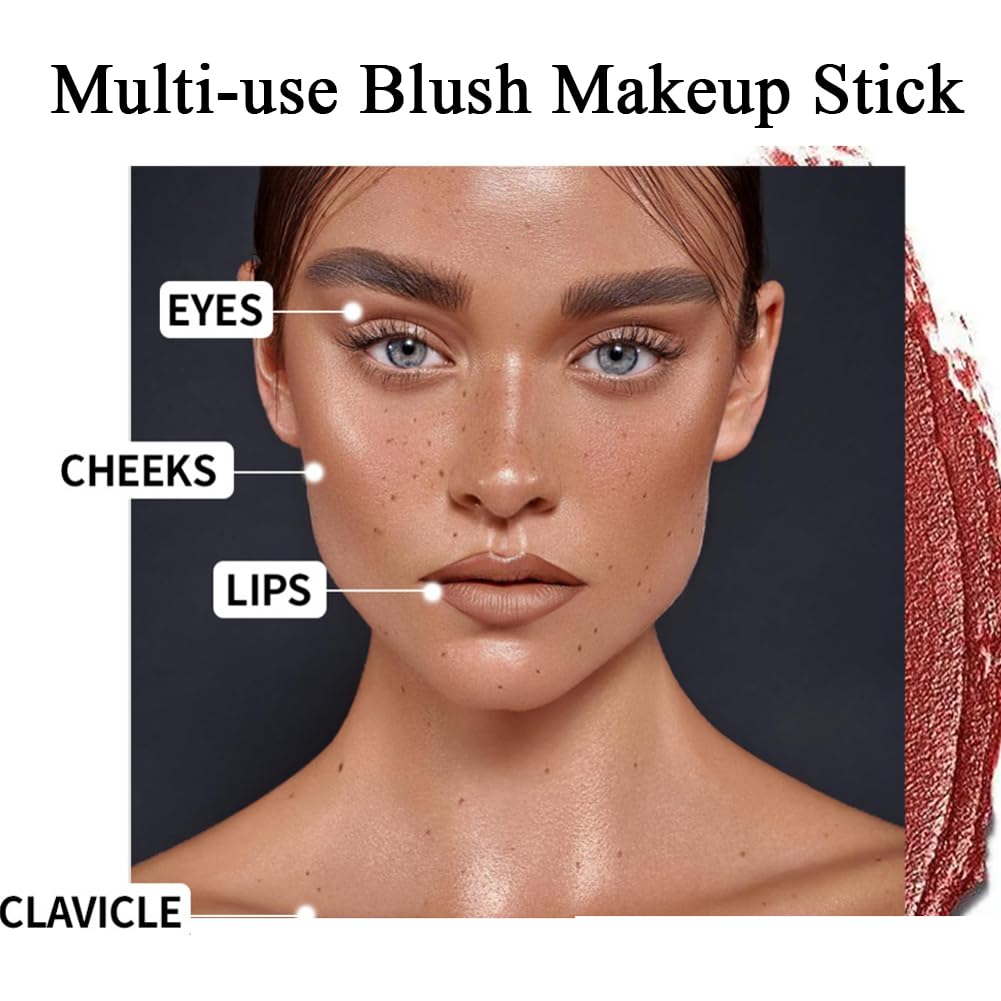 Long-Lasting Waterproof Cream Cheek Highlighter Pencil Stick for Face - Pearly White - Image 6