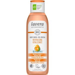 lavera Body Wash Vitalizing - gentle cleansing with orange & mint - pH-neutral, for dry & sensitive skin - PETA certified - vegan - natural cosmetics - 8.45 fl.oz.