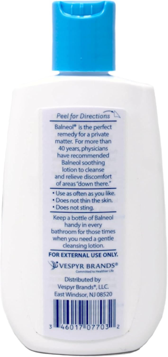 Balneol Hygienic Cleansing Lotion for Women and Men, Soothing Relief to Help With Pain Relief, Itch Relief, and Discomfort for Sensitive Areas, Made in USA, 3 oz - Image 3