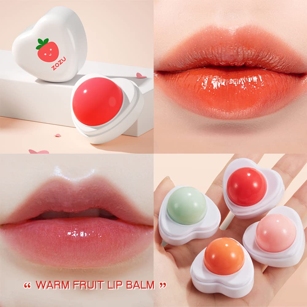 4-Piece Organic Fruit Lip Balm Set: Long Lasting Moisturizer, Citrus, Peach, Strawberry, Cantaloupe Flavors - Image 7