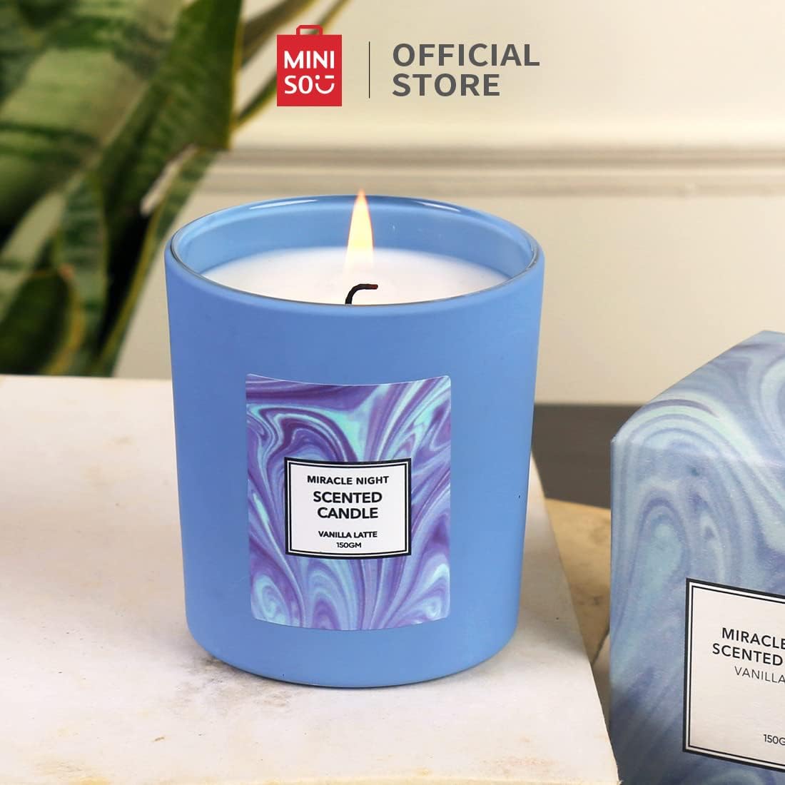 MINISO Scented Candles Big Size Home Wax Scented Candle Aroma Decoration Candles Gift for Home Decor-Miracle Night,Grey Vanilla Latte - Image 5