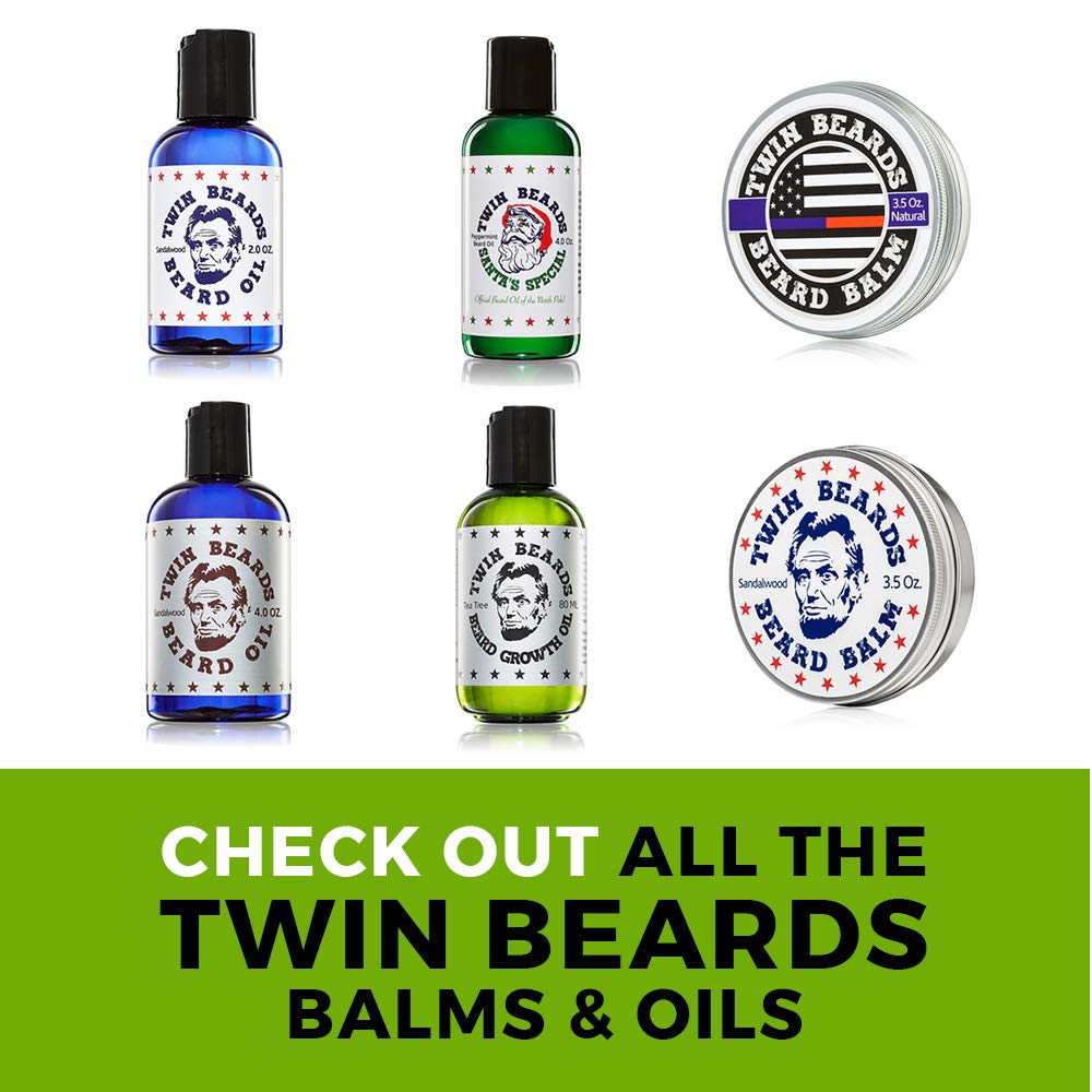 Twin Beards Sandalwood Beard Oil for Men 8 oz Natural Conditioner and Moisturizer - Image 5