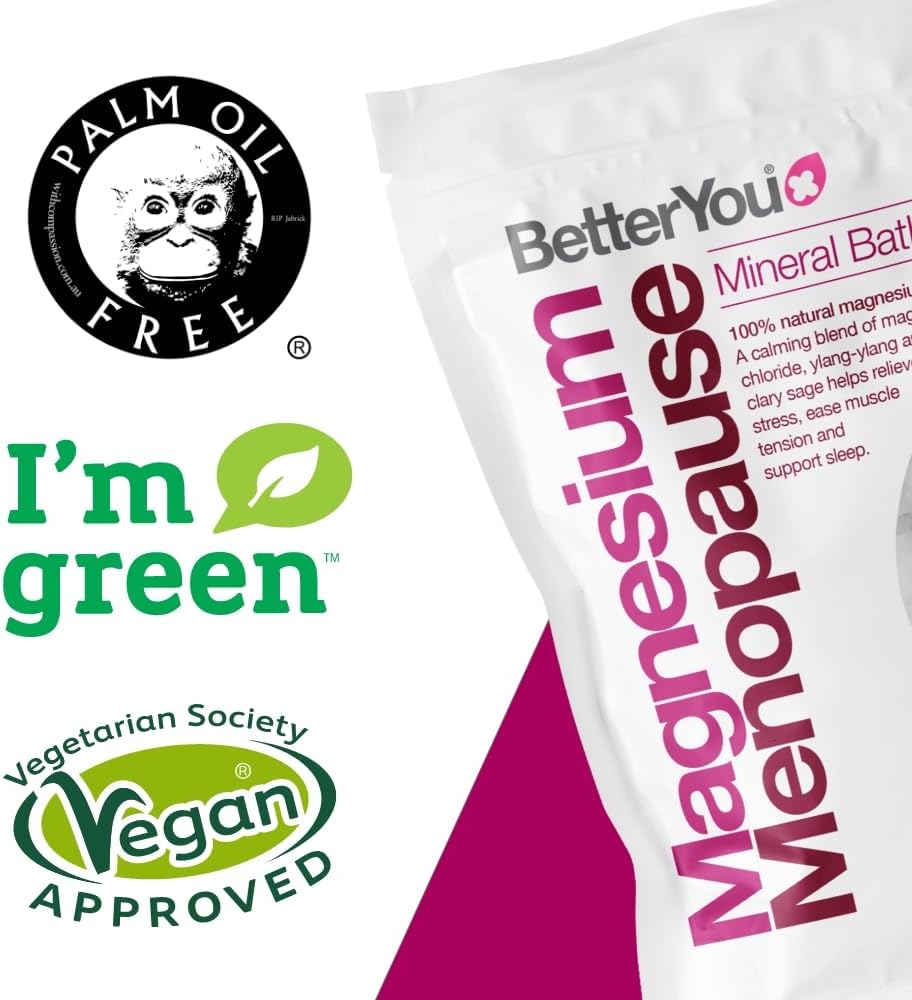 BetterYou Magnesium Menopause Bath Flakes 1.6 lb Sore Muscle Relief with Ylang Ylang - Image 6
