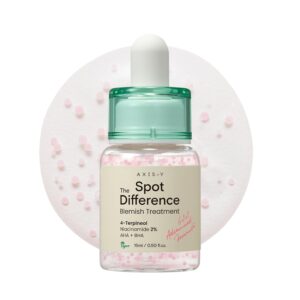 AXIS-Y Spot The Difference Blemish Spot Treatment - 4-Terpineol 2% Niacinamide AHA BHA Soothes Breakouts & Skin Barrier Repair - Vegan Korean Skin Care Face Serum - 0.50 fl. oz.