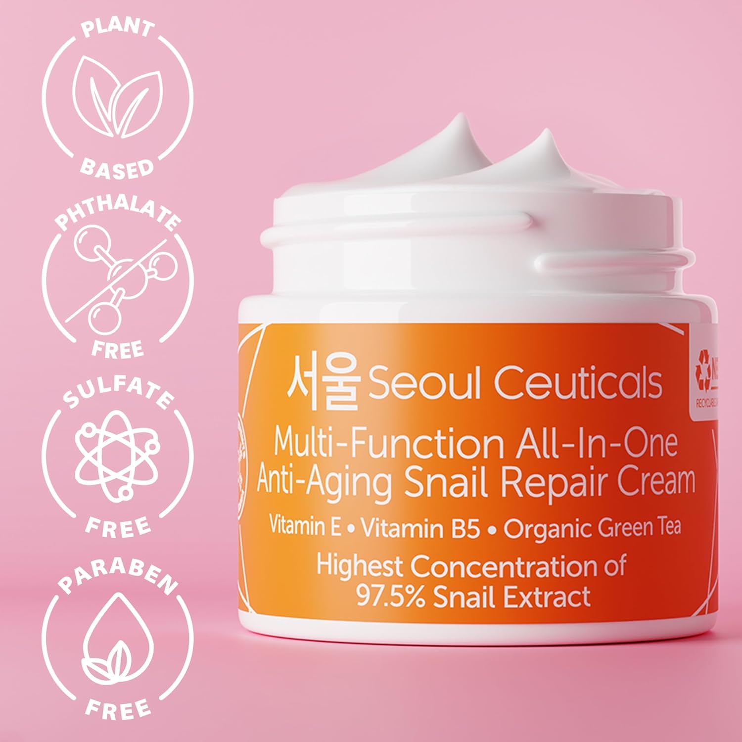 SeoulCeuticals 4oz Snail Mucin Moisturizer Cream for Day and Night Use - Image 7