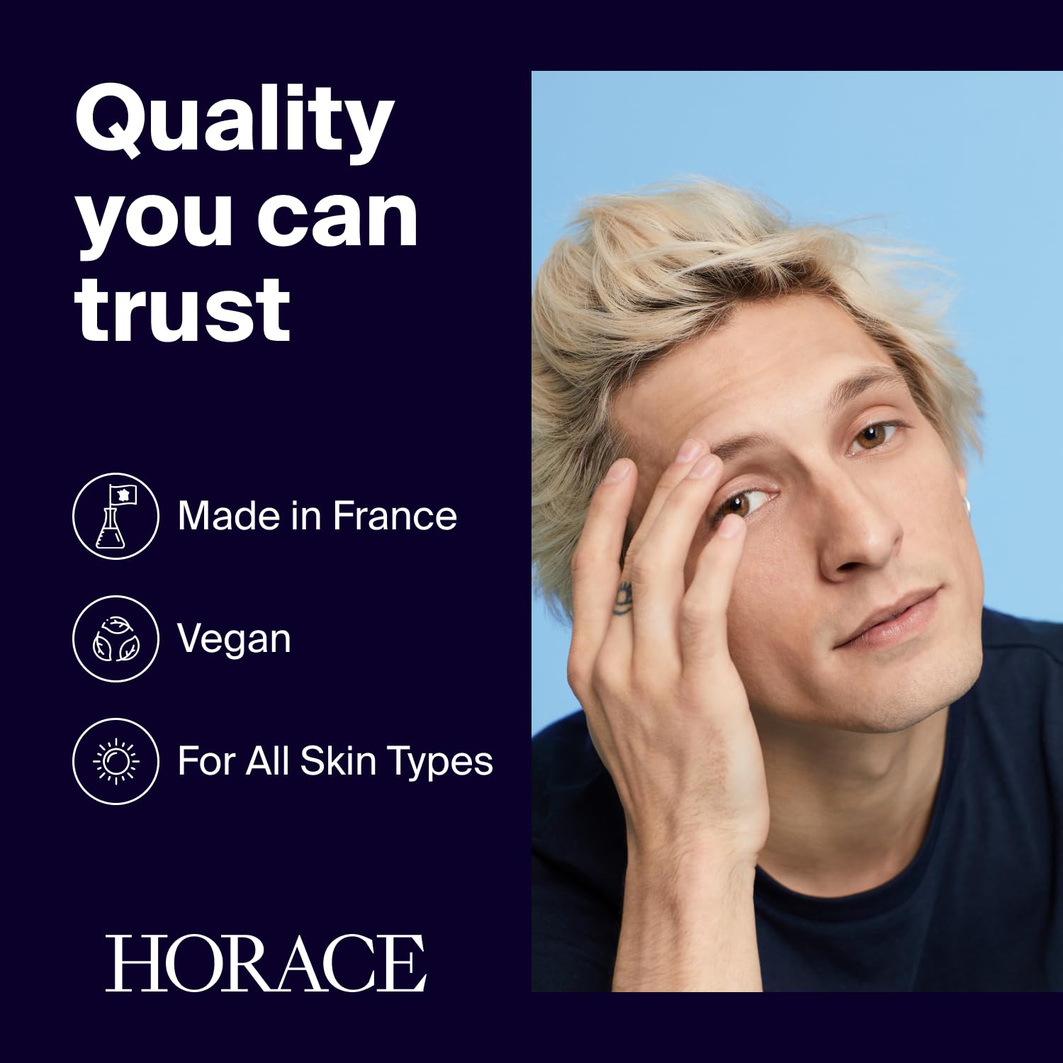 HORACE Rich Face Moisturizer for Men - Hydrating Cream with Organic Prickly Pear Oil and Shea Butter - Moisturising Skincare for All Skin Types - Unscented, 2.5 fl.oz - Image 5