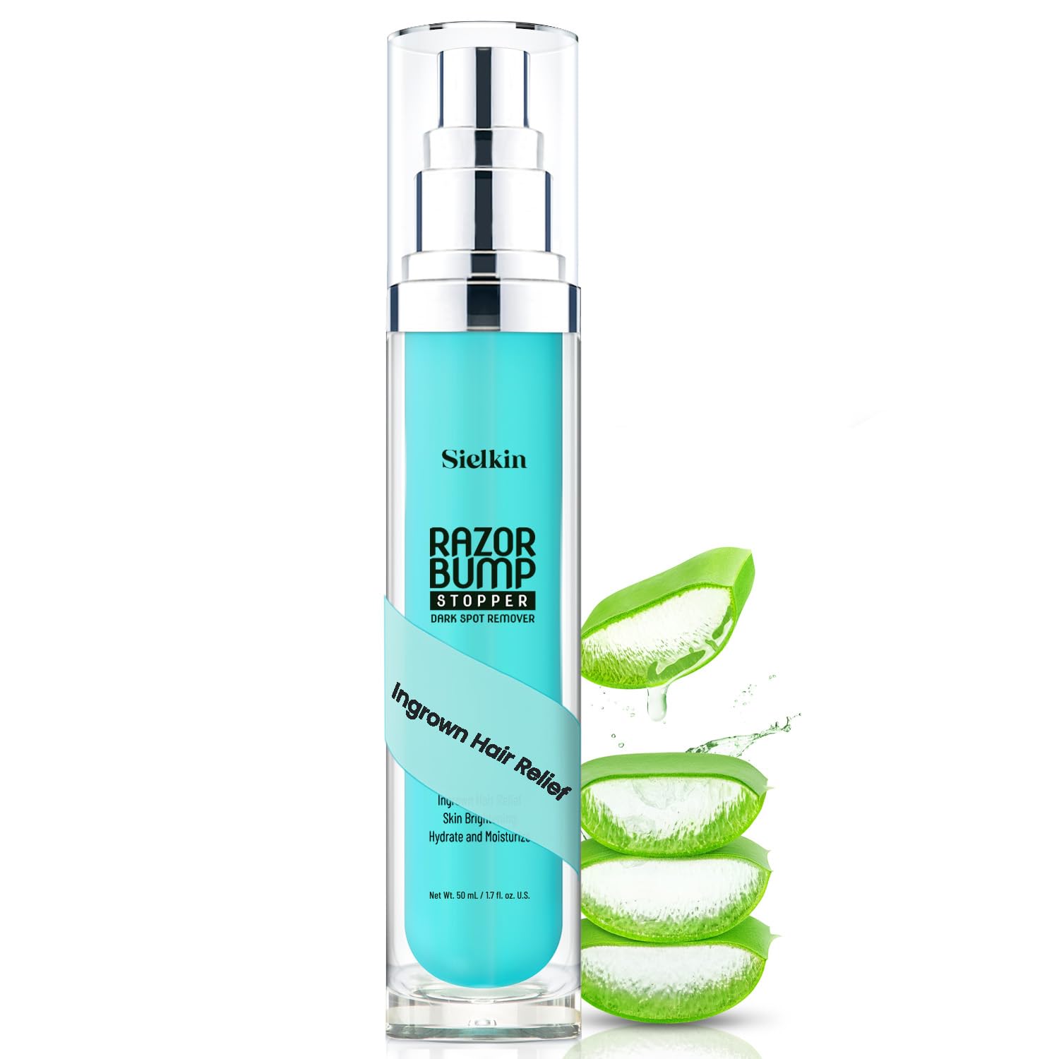 Shave Razor Bump Ingrown Hair Aftershave: Treatment Lotion for Sensitive Zone - Men & Women Skin Care Upgraded Formula 1.3 Fl Oz, White