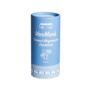 VanMan Coconut & Magnesium Deodorant Stick - Natural Aluminum Free Deodorant for Women & Men - Effective Odor Control for Delicate Skin - With Tallow, Shea Butter & Coconut Oil - 2 Fl Oz Unscented