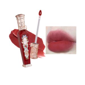 Flower Knows Strawberry Rococo Cloud Lip Cream,Velvety Matte Liquid Lipstick,Red Lipstick,Long Lasting Lip Stain,Kiss-proof Blurred Lipstick for Girls&Women,0.12 Fl Oz(S08 Velvet Redwood)
