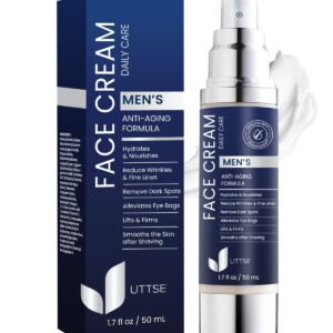 6-in-1 Mens Face Moisturizer: Face Cream for Men - Reduce the Look of Eye Bags, Dark Circles, and Puffiness - Skin Care for Men - 1.7 fl oz