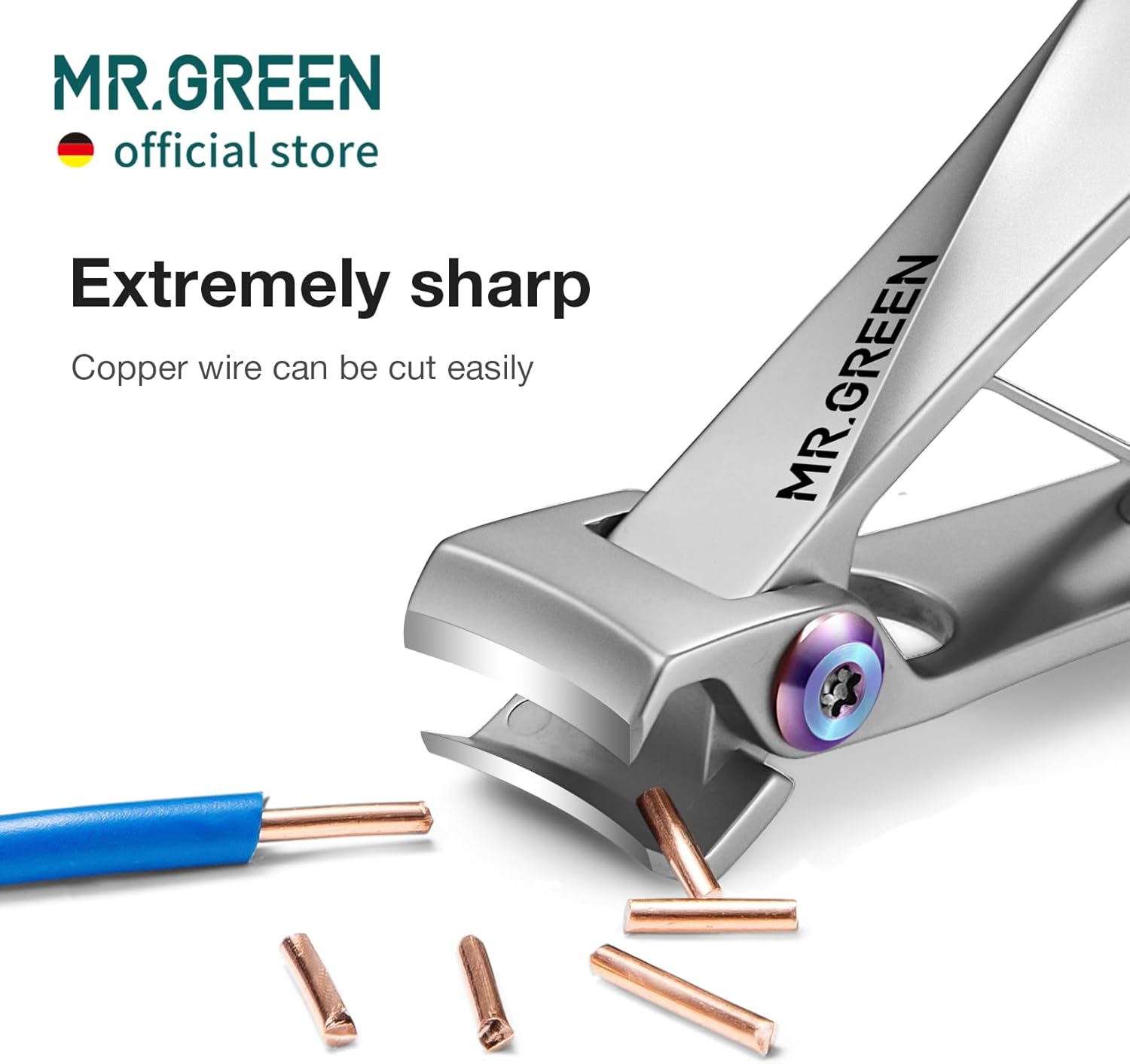 MR.GREEN Nail Clippers Wide Jaw Opening Stainless Steel Fingernail Clipper Thick Hard Toenail Cutter Manicure Scissors Tools (Nail Clipper (Large)) - Image 4