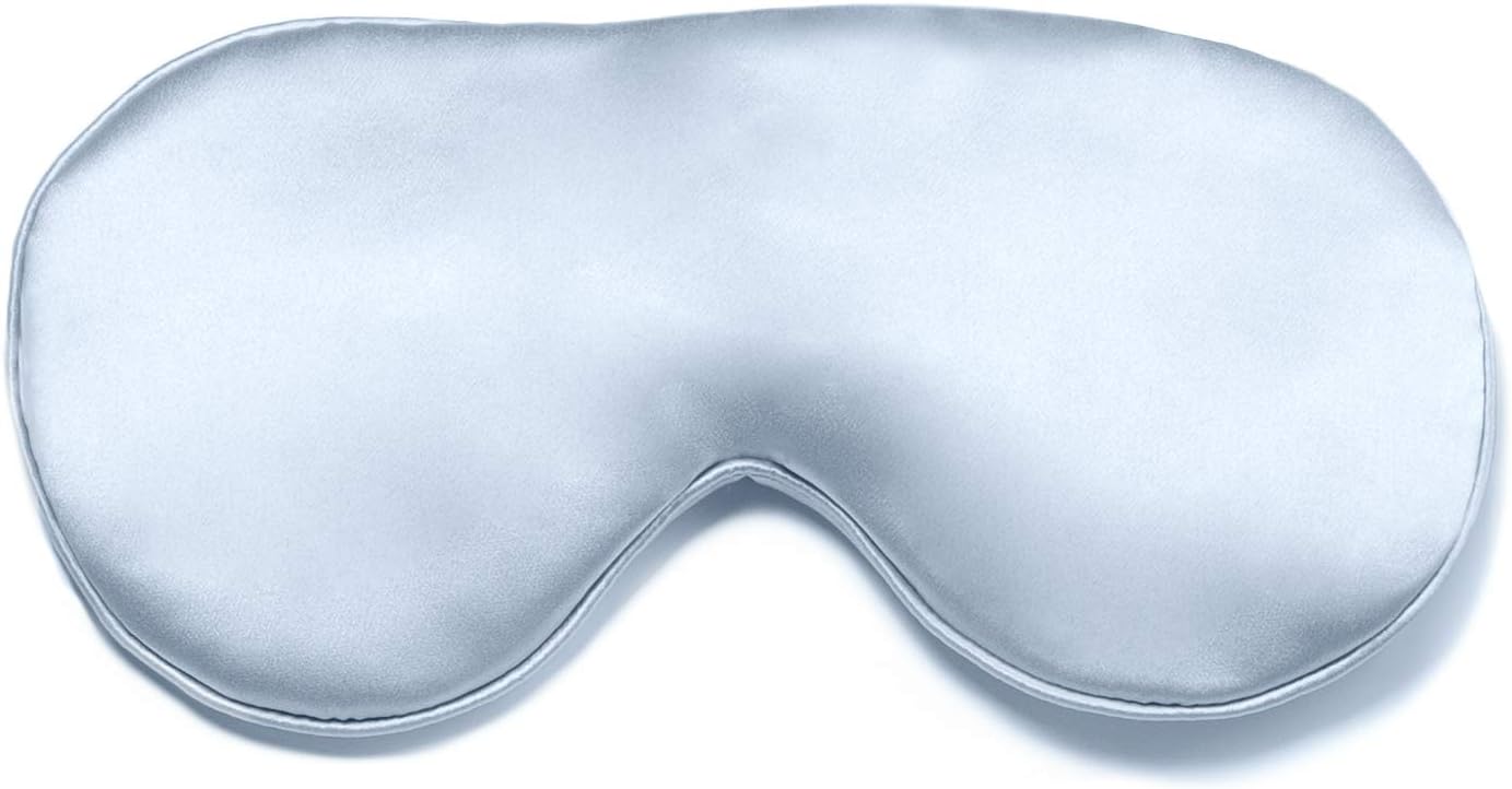 Fishers Finery 25 Momme 100% Mulberry Silk Therapeutic Sleep Mask (Blue)