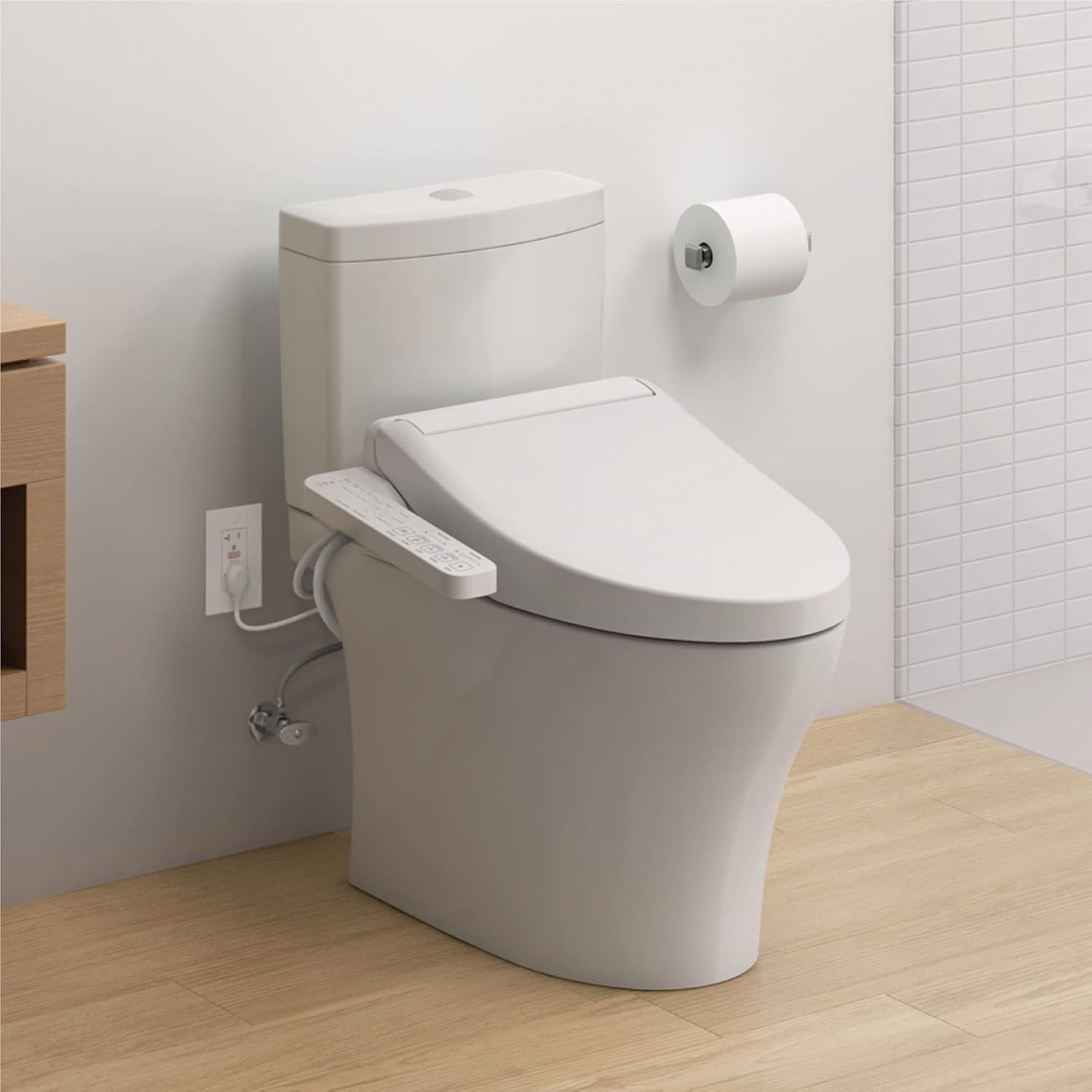 TOTO SW3074#01 WASHLET C2 Electronic Bidet Toilet Seat with PREMIST and EWATER+ Wand Cleaning, Elongated, Cotton White - Image 22