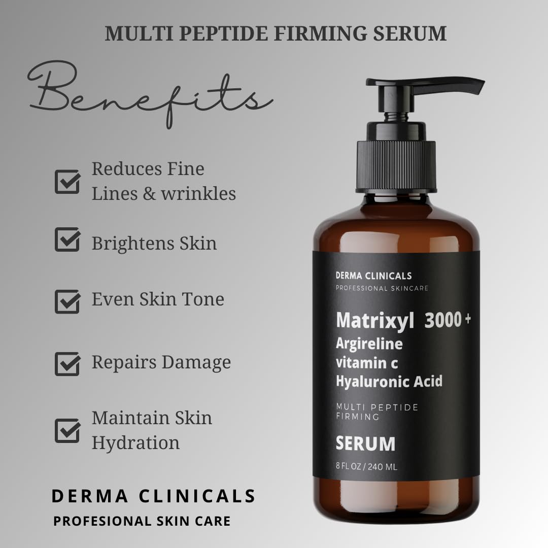 Matrixyl 3000 Argireline Vitamin C Hyaluronic Acid 8oz Anti-Aging Face Serum - Image 2