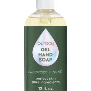 Puracy Organic Hand Soap, For the Professional Hand Washers We've All Become, Moisturizing Natural Gel Hand Wash Soap, Liquid Hand Soap Refills for Soft Skin 12 fl.oz, Cucumber & Mint