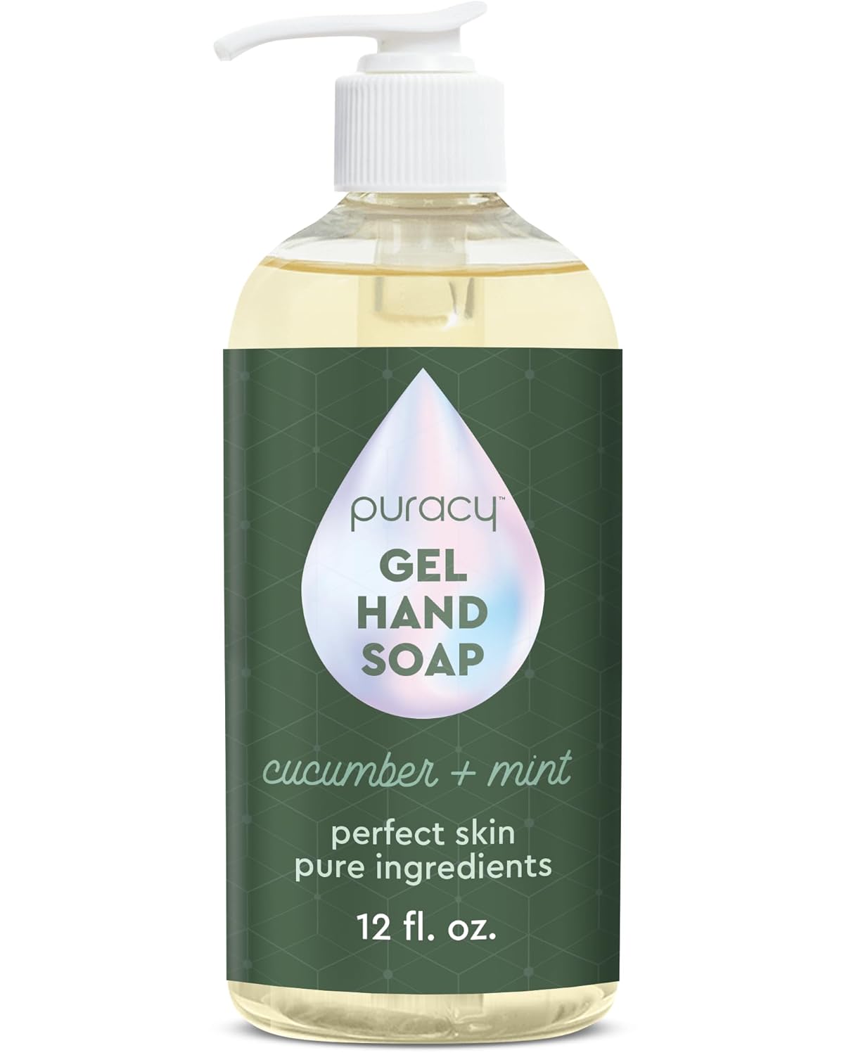 Puracy Organic Hand Soap, For the Professional Hand Washers We've All Become, Moisturizing Natural Gel Hand Wash Soap, Liquid Hand Soap Refills for Soft Skin 12 fl.oz, Cucumber & Mint
