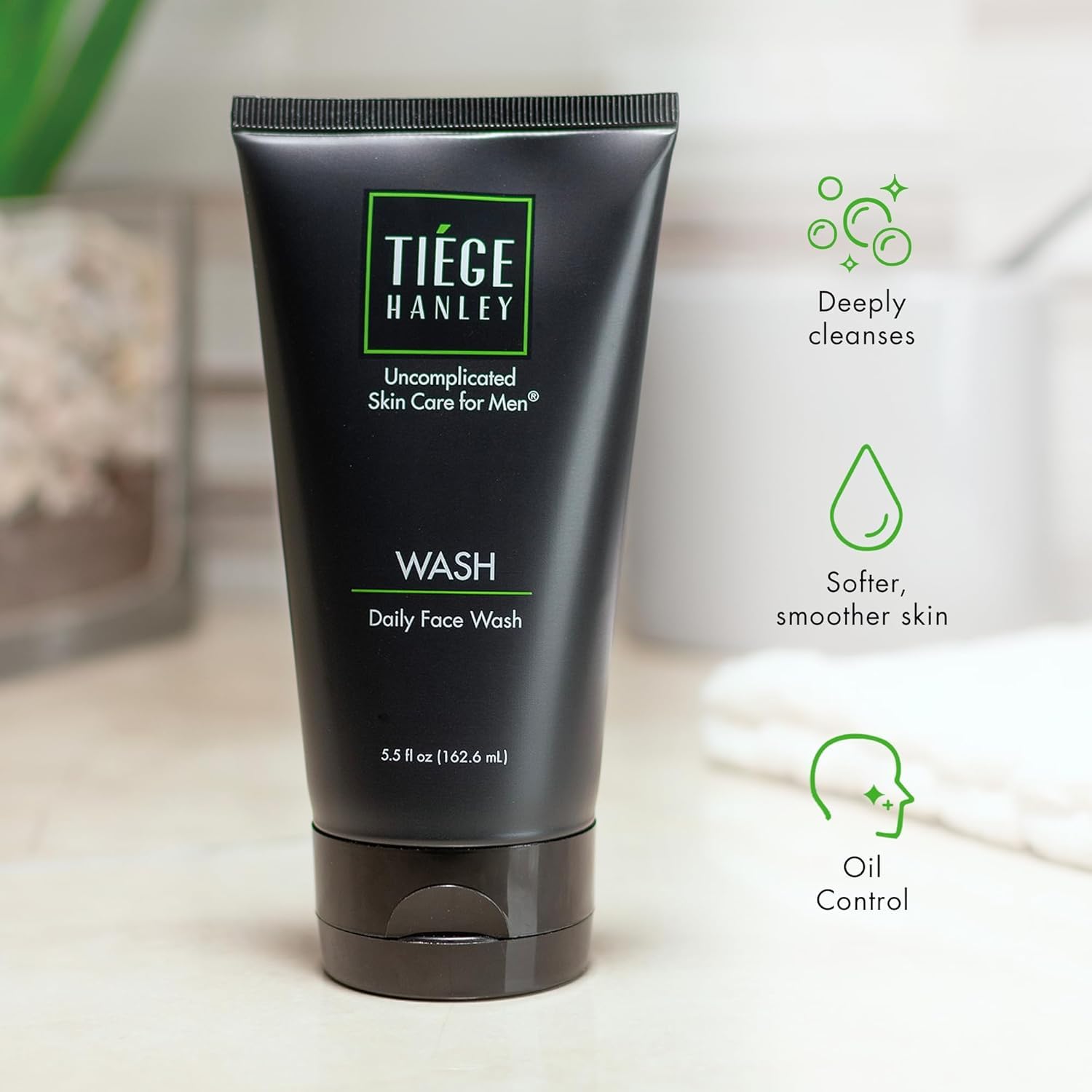 Tiege Hanley Men's Daily Face Wash 5.5 Oz Fragrance-Free Dry Sensitive Skin Cleanser - Image 5